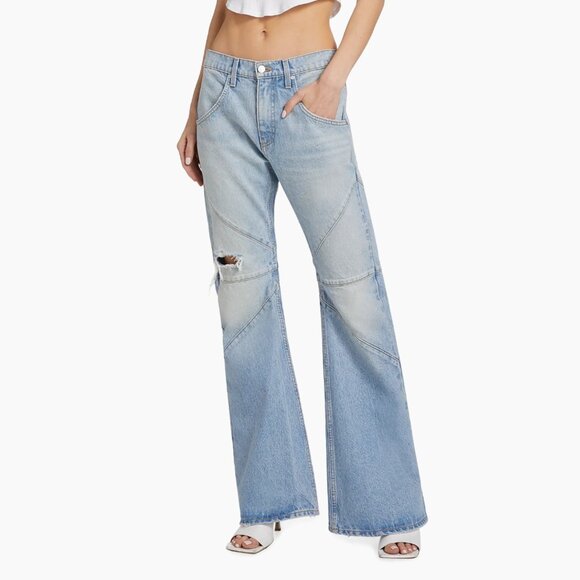 EB Denim Denim - EB Denim Light Blue Flare Wide Leg Jeans